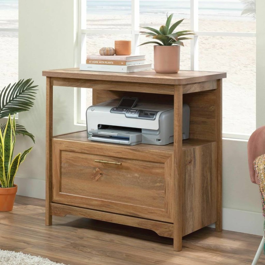 Sauder Coral Cape Lateral File Cabinet - Sindoori Mango Finish, 2-Drawer Storage Organizer