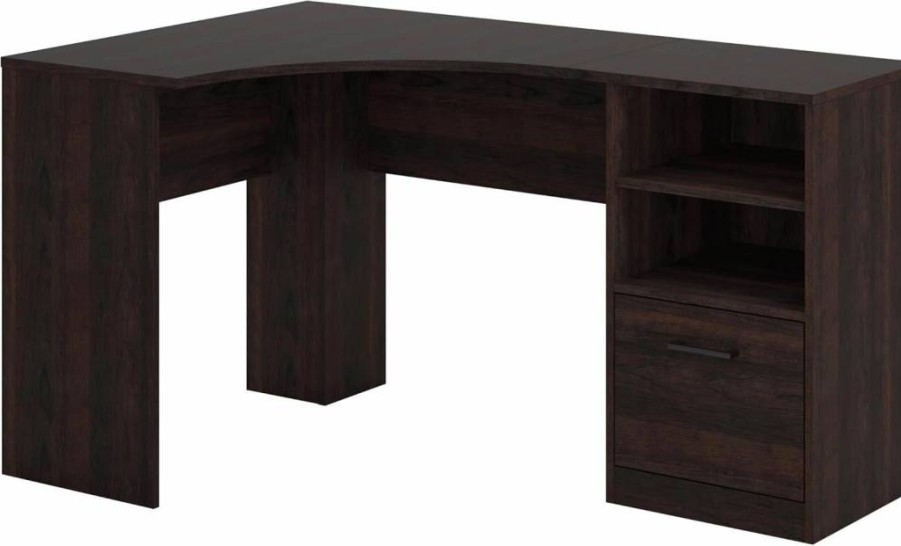 Sauder Beginnings Cinnamon Cherry Corner Desk for Home Office Workspace