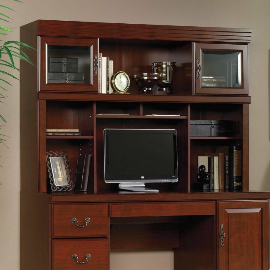 Sauder Heritage Hill Hutch Classic Cherry Finish for 404944, Stylish Storage Cabinet