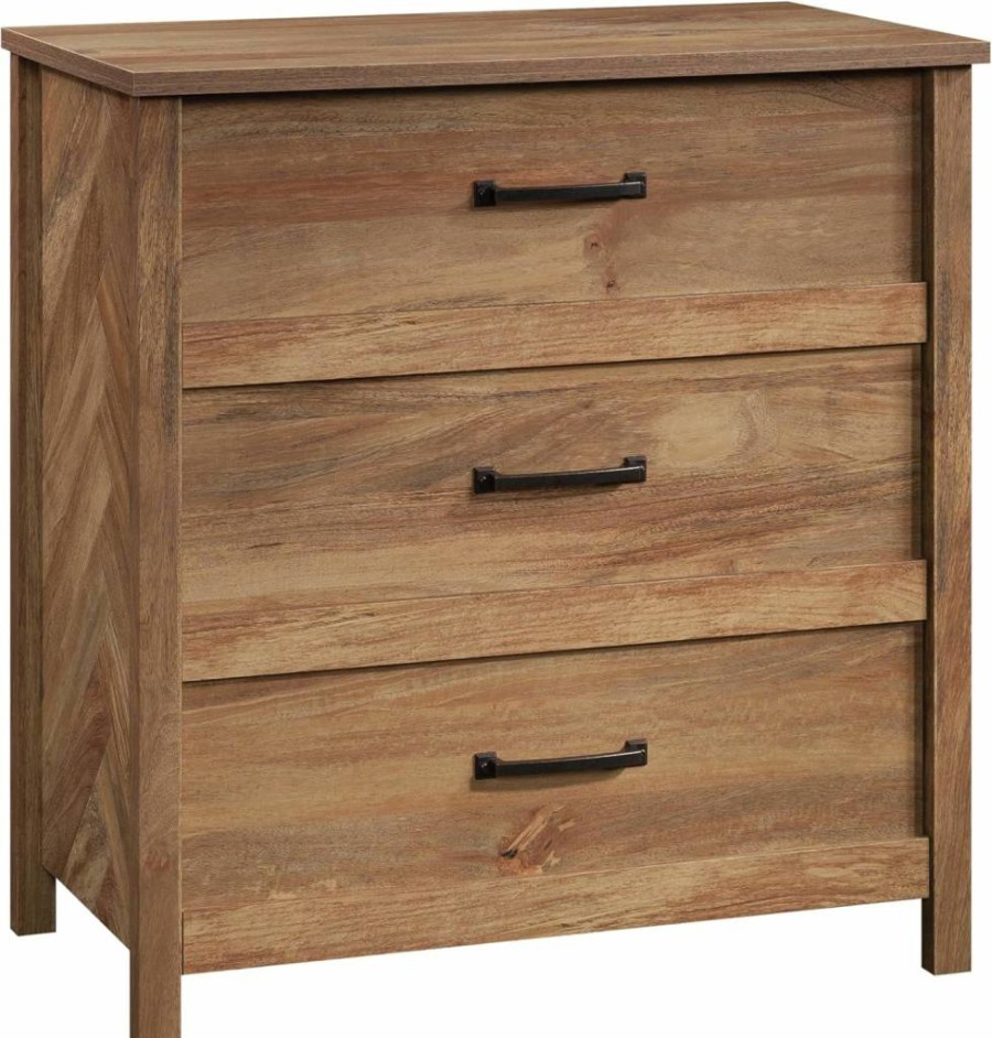 Sauder Cannery Bridge 3-Drawer Dresser, Bedroom Storage Chest in Sindoori Mango Finish