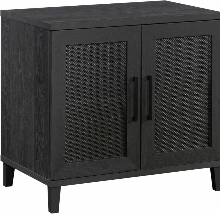 Sauder Tiffin Library Bookcase Base in Raven Oak Finish - Sturdy Storage Cabinet for Home or Office
