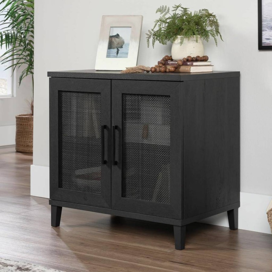Sauder Tiffin Library Bookcase Base in Raven Oak Finish - Sturdy Storage Cabinet for Home or Office