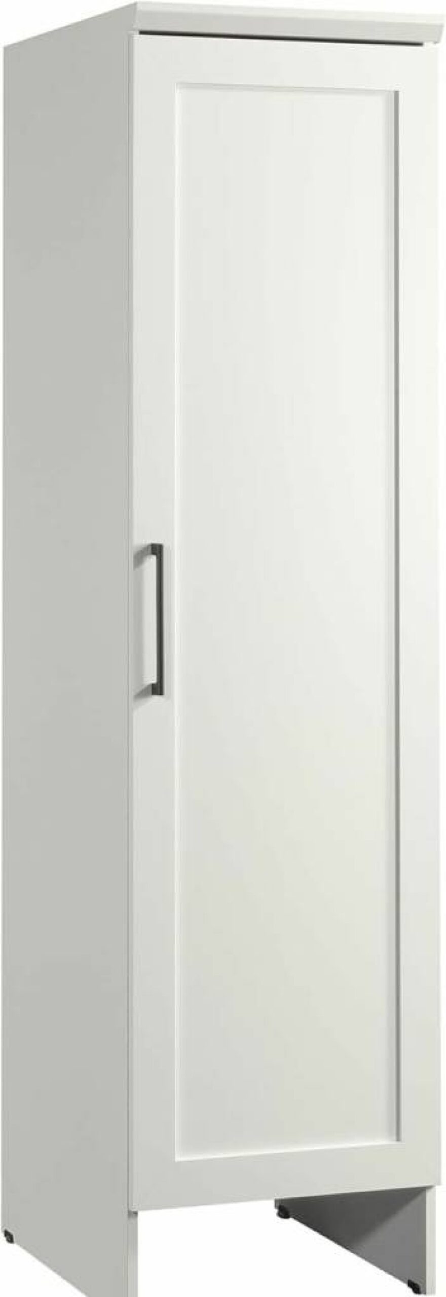 Sauder Soft White HomePlus Robotic Vacuum Storage End Table with Cabinet for Living Room or Bedroom