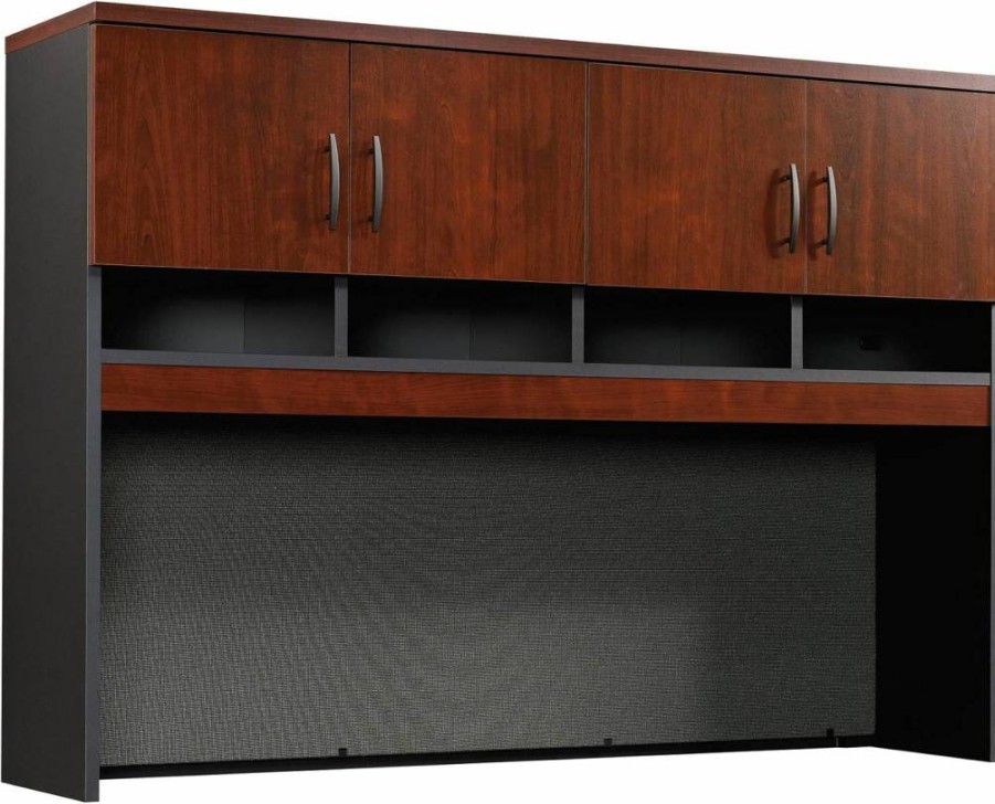 Sauder Via Hutch Classic Cherry Finish Storage Cabinet for Home Office