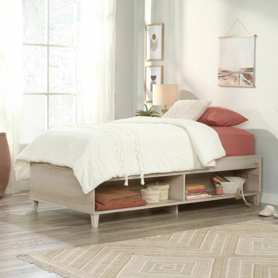 Sauder Willow Place Twin Daybed with Slats in Pacific Maple Finish - Sturdy Wood Frame Bed for Small Spaces