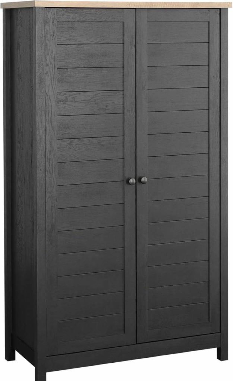 Sauder Cottage Road 30.7" Storage Cabinet with Adjustable Shelves, Raven Oak Finish for Living Room or Office Organization