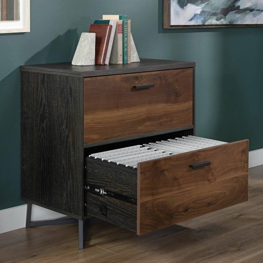 Sauder Brew Oak 2-Drawer Lateral File Cabinet - Canton Lane Collection, Office Storage Solution