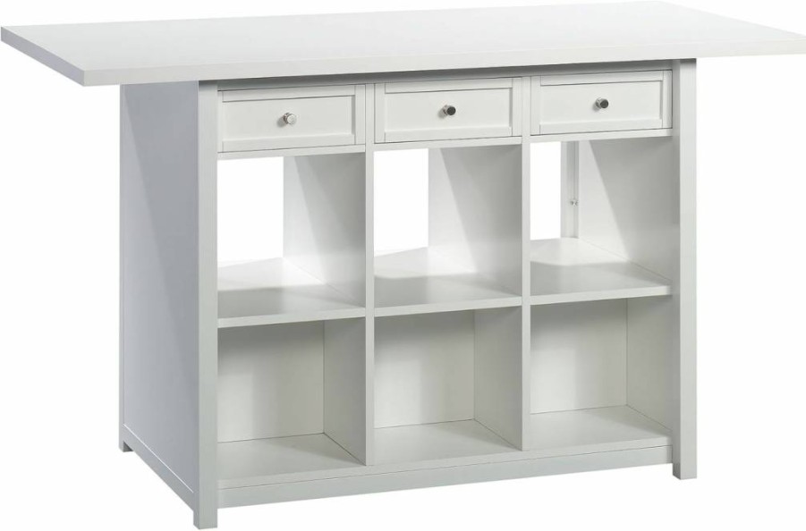 Sauder Craft Pro Series White Craft Table with Pantry Storage Cabinet - Organize Your Workspace