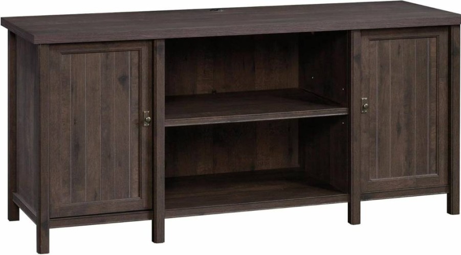 Sauder Costa Credenza with Chalked Chestnut Finish - Stylish Storage Cabinet for Home or Office