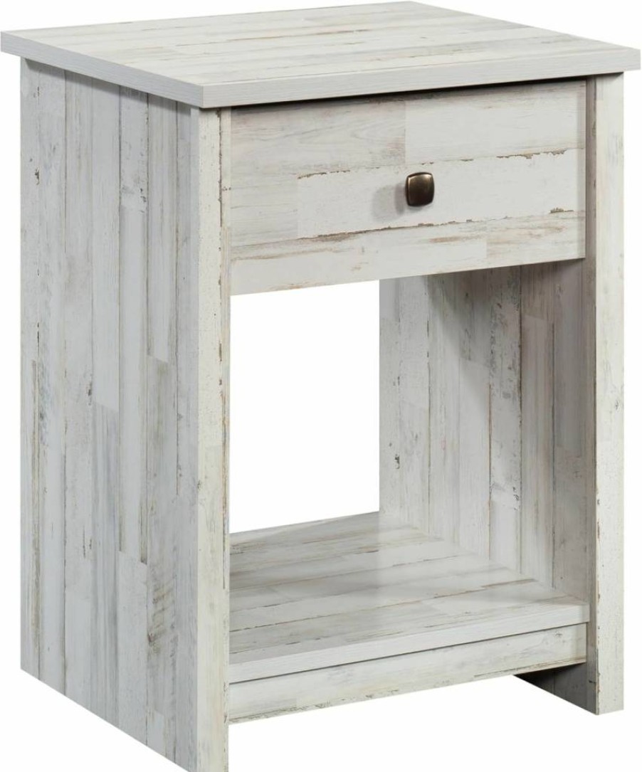 Sauder River Ranch Nightstand with Grand Walnut Finish - Stylish Bedside Table for Modern Bedrooms