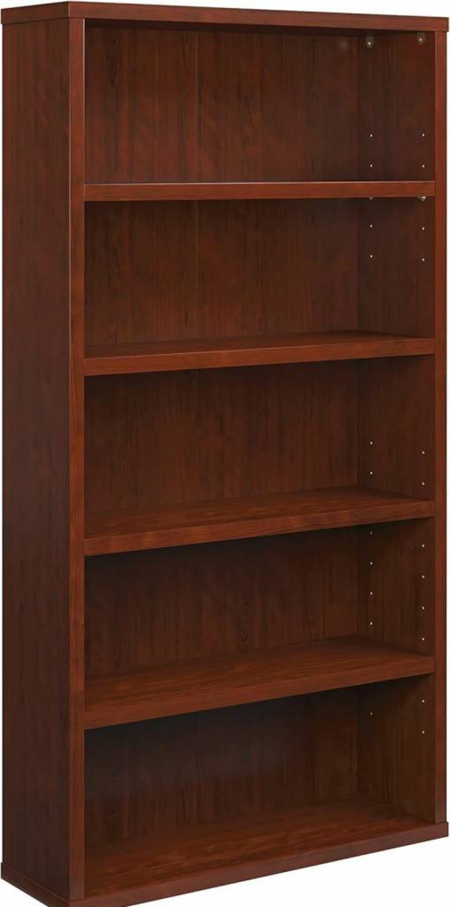 OfficeWorks by Sauder 36-Inch Wide 5-Shelf Bookcase, Classic Cherry Finish, Home Office Storage Solution