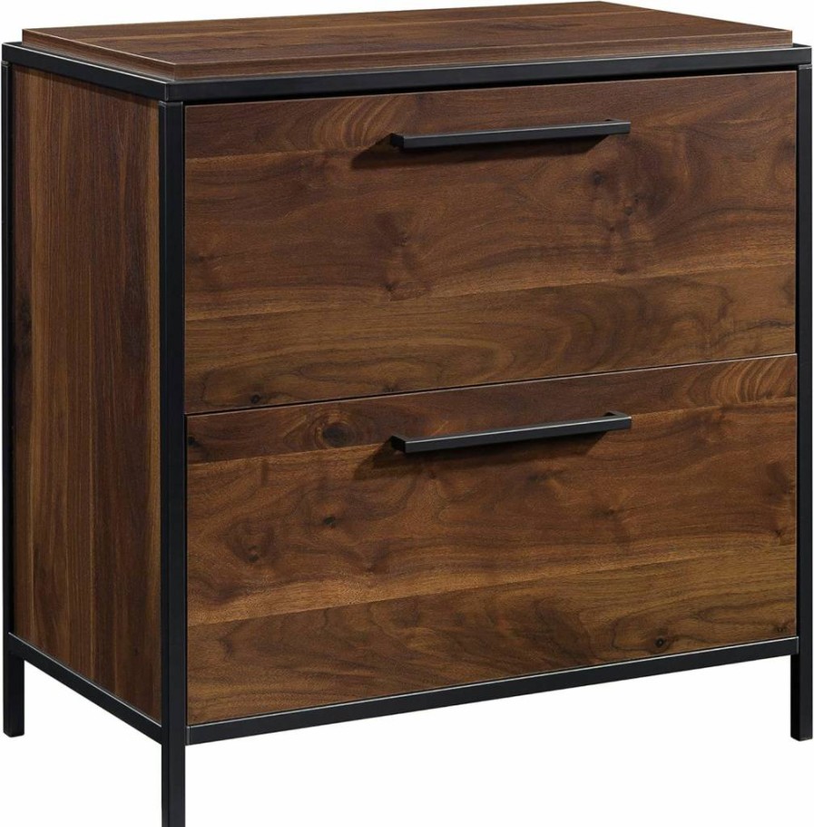 Sauder Nova Loft Lateral File Cabinet - Grand Walnut Finish, Modern Storage Solution