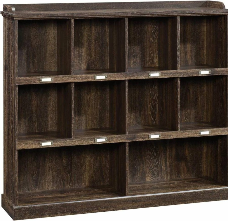 Sauder Granite Trace Rustic Cedar Bookcase - Wooden Bookshelf with Vintage Finish for Home & Office Storage
