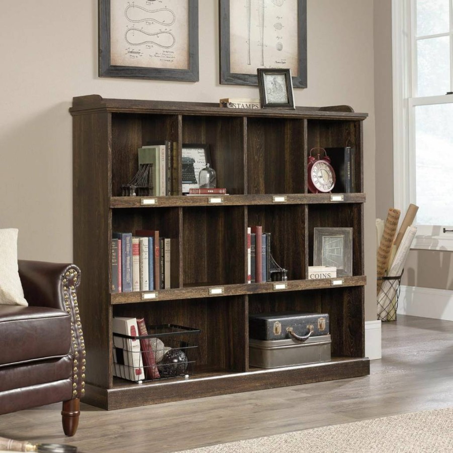 Sauder Granite Trace Rustic Cedar Bookcase - Wooden Bookshelf with Vintage Finish for Home & Office Storage