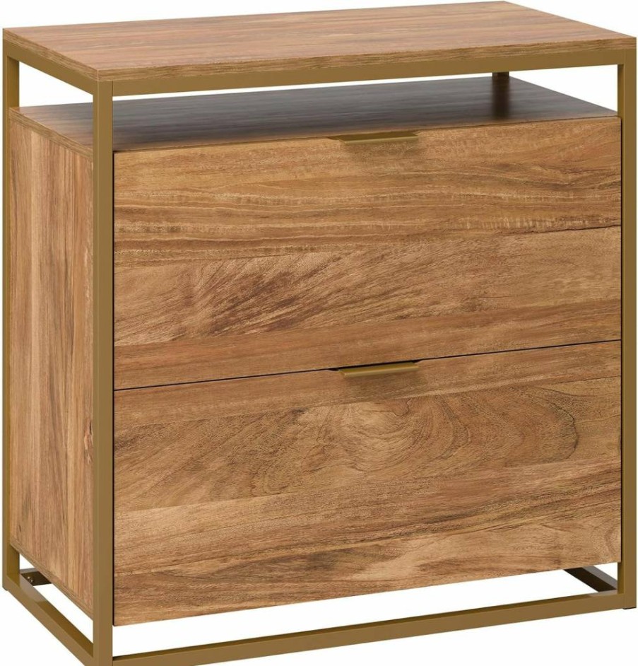 Sauder Lateral File Cabinet, Sindoori Mango Finish, International Lux Style, Home Office Storage Solution