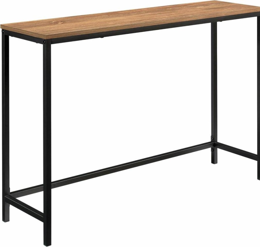 Sauder North Avenue Narrow Console Table - Metal and Wood Design with Sindoori Mango Finish for Living Room, Entryway, or Hallway