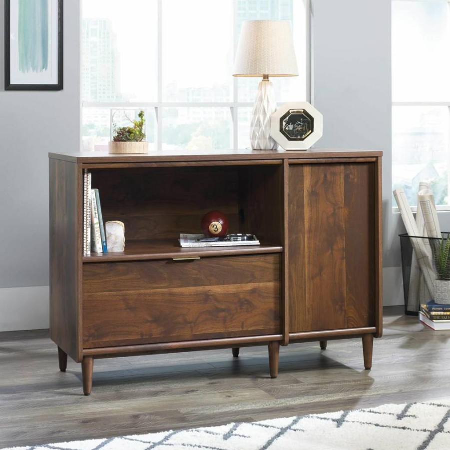 Sauder Clifford Office Credenza with Natural Maple Finish - 46" TV Stand for Commercial Spaces