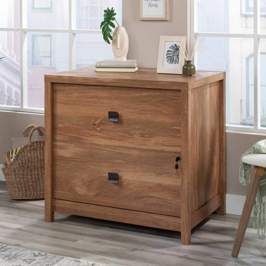Sauder Cannery Bridge Lateral File Cabinet in Sindoori Mango Finish - Stylish Storage Solution