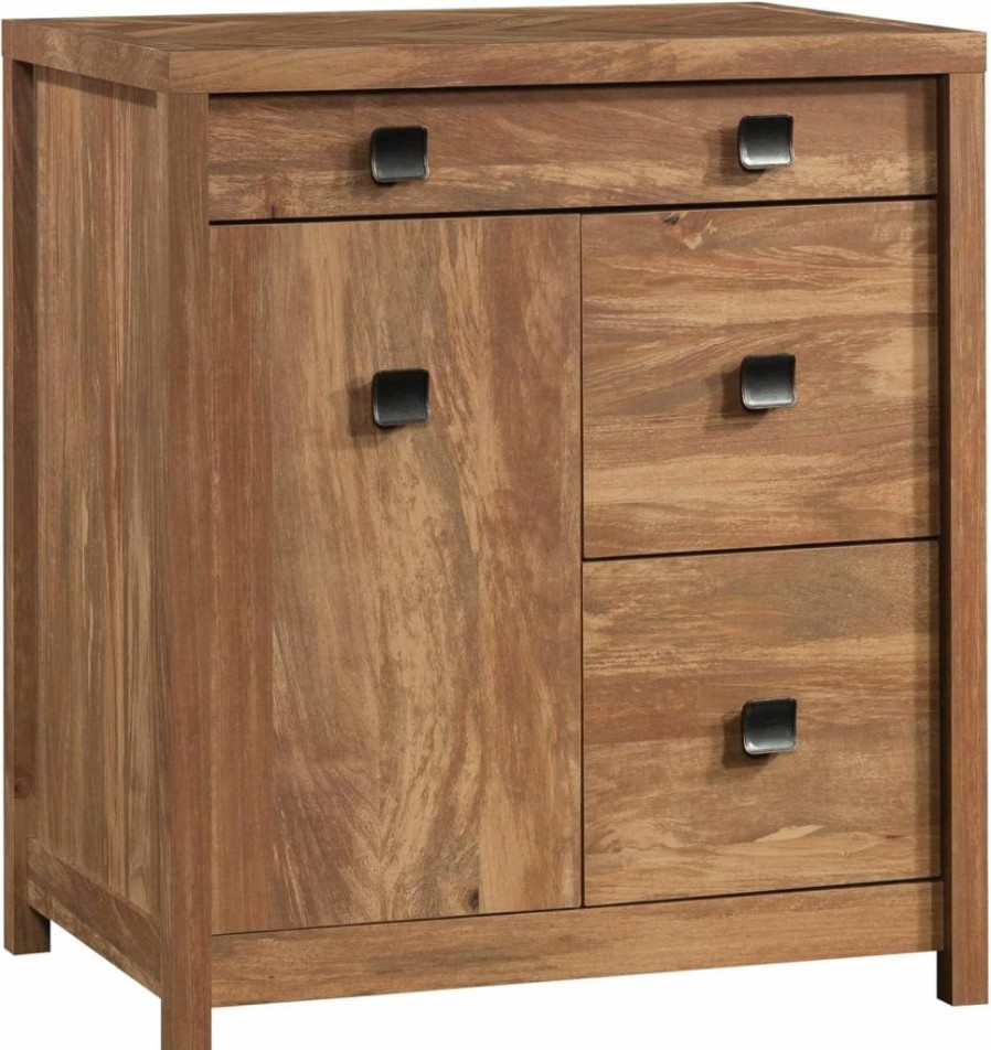 Sauder Cannery Bridge 35" Credenza Desk, Sindoori Mango Finish, Home Office Storage Cabinet