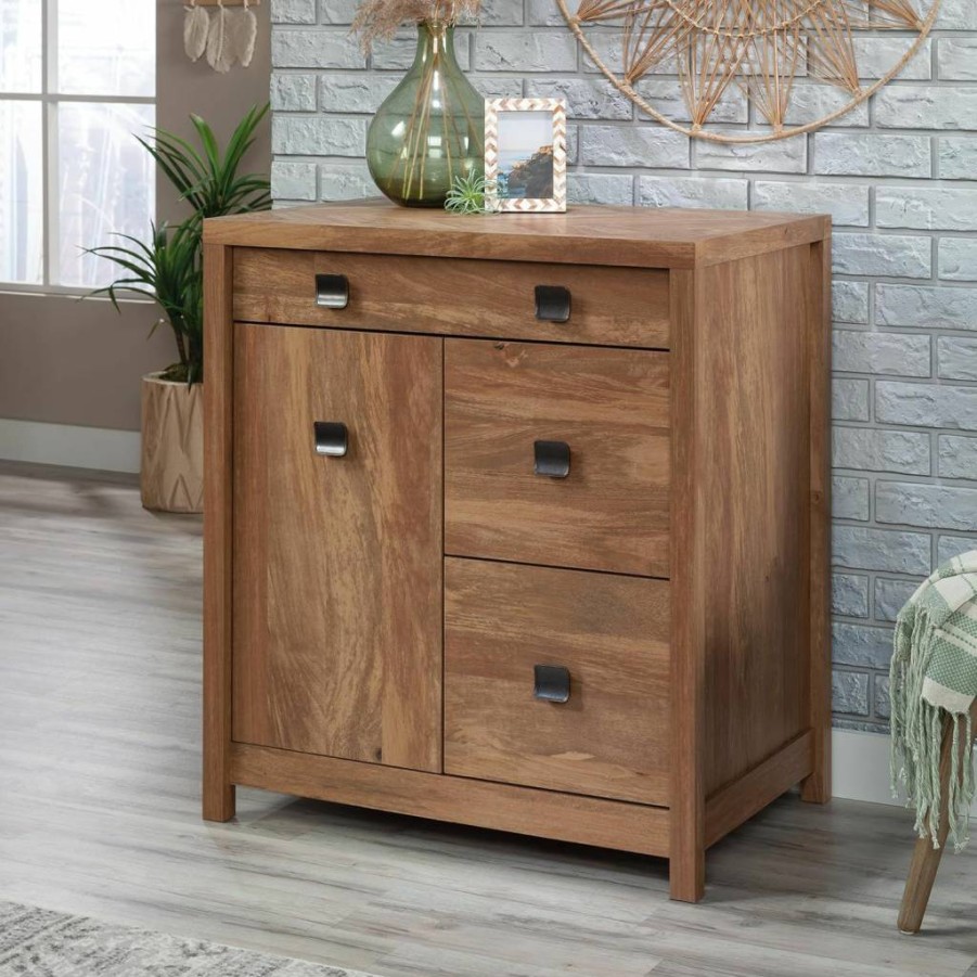 Sauder Cannery Bridge 35" Credenza Desk, Sindoori Mango Finish, Home Office Storage Cabinet
