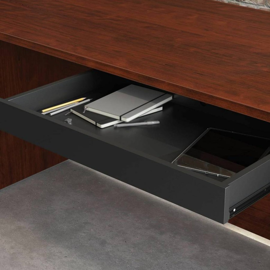 OFFICE WORKS BY SAUDER Black Pencil Drawer Organizer, Office Desk Storage Solution