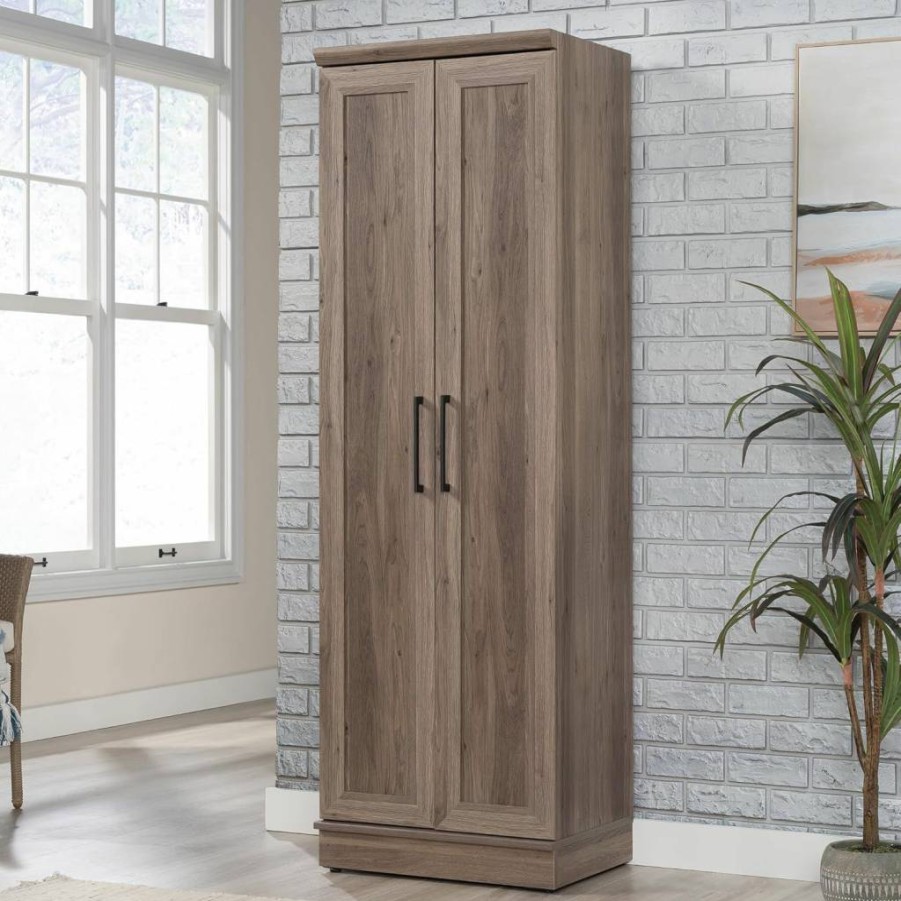 Sauder Pacific Maple Two-Door Storage Pantry Cabinet, HomePlus Collection