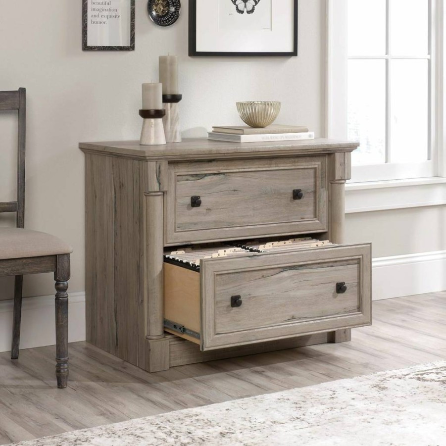 Sauder Palladia Lateral File Cabinet, 36.81" W x 22.01" D x 29.62" H, Select Cherry Finish, Office Storage Solution