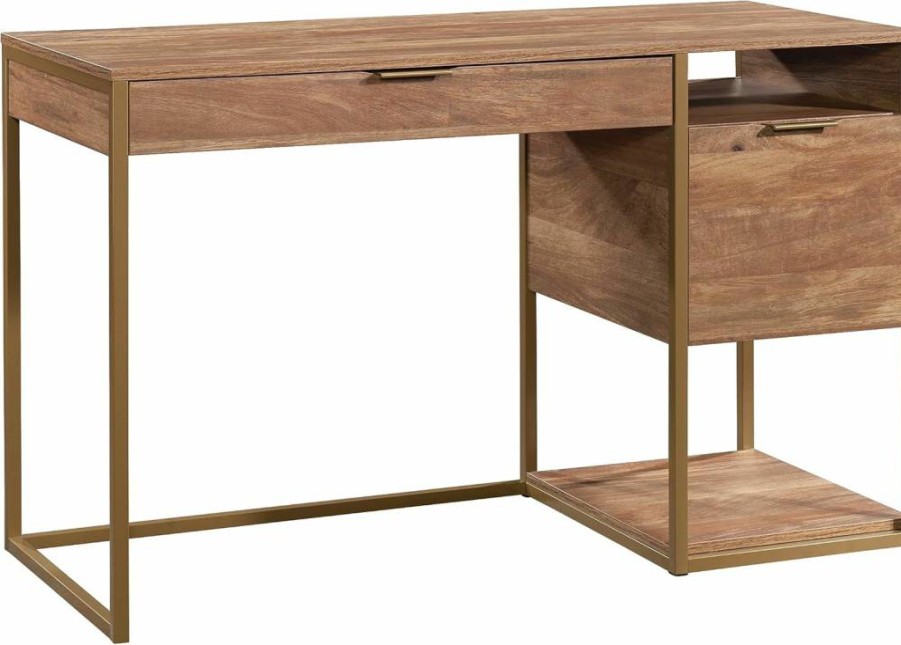 Sauder Sindoori Mango Lux Home Office Desk - Modern International Design Workspace