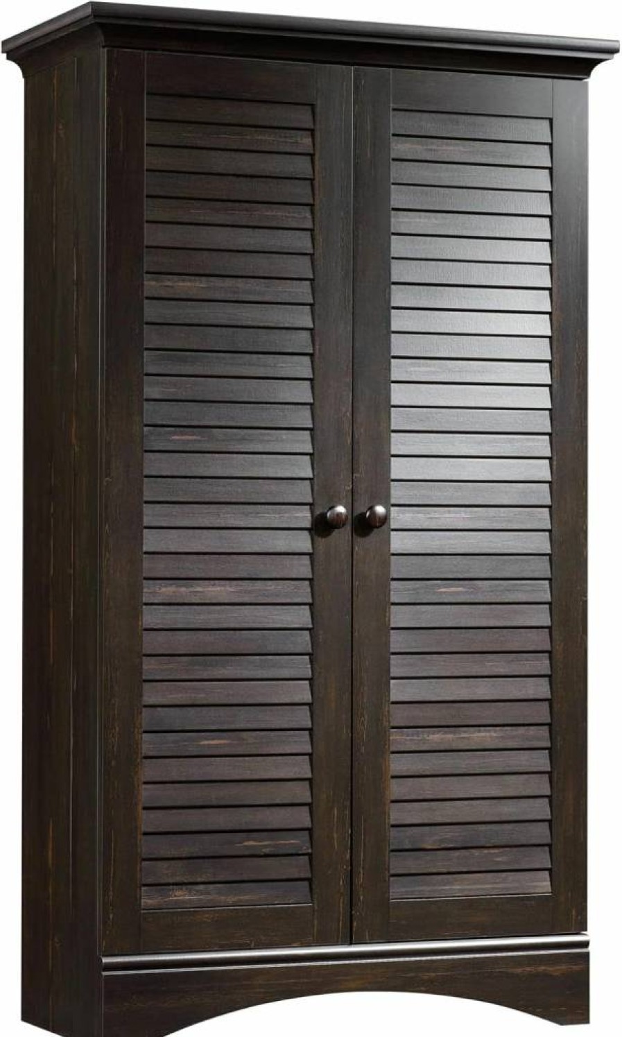 Sauder Salt Oak Tall Pantry Cabinet with Multipurpose Storage, 35.43" Width x 16.73" Depth x 61.02" Height, Harbor View Collection