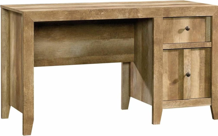 Sauder Dakota Pass Craftsmanship Oak Finish Writing Desk for Home Office Workspace