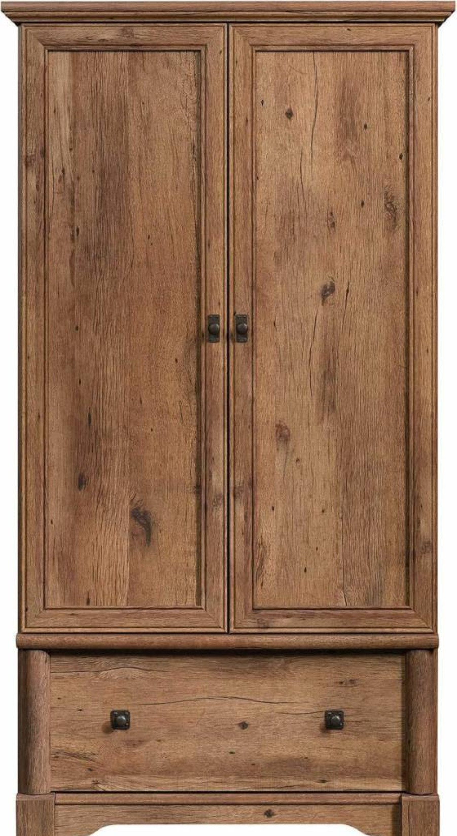 Sauder Palladia Armoire with Vintage Oak Finish - Stylish Storage Cabinet for Bedroom or Living Room