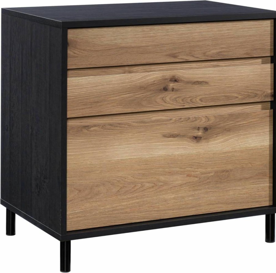 Sauder Acadia Lateral File Cabinet, Raven Oak Finish - Stylish Storage Solution for Office & Home