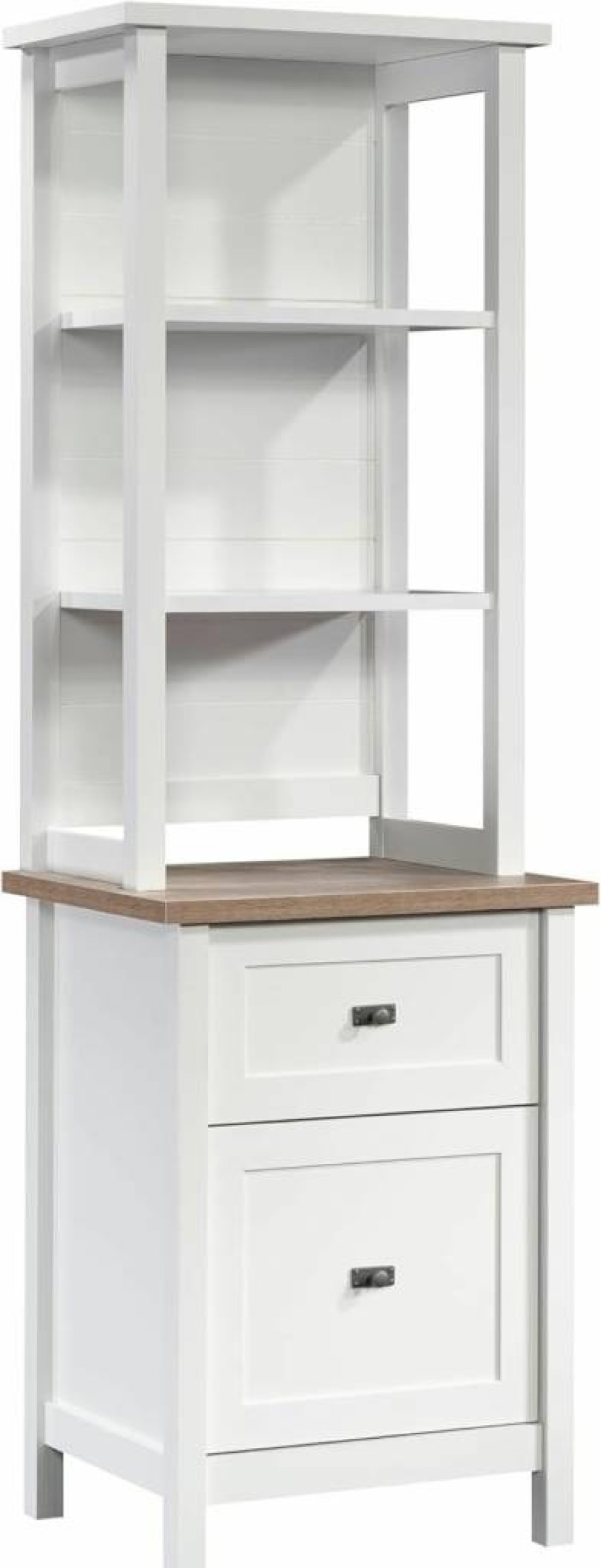 Sauder White Cottage Road Commercial Office Cabinet - Durable Storage Solution for Workspaces