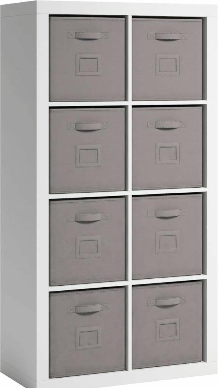 Sauder Lintel Oak 8-Cube Storage Organizer, Modular Bookshelf for Home & Office