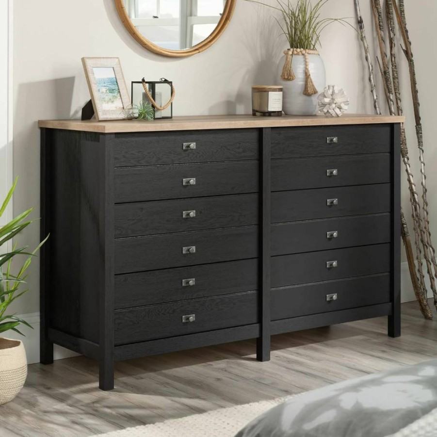 Sauder Cottage Road Dresser with Soft White Finish - Modern Bedroom Storage Cabinet