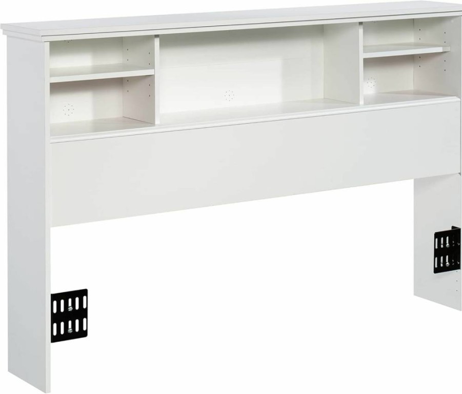 Sauder White Plank Finish River Ranch Full-Queen Headboard for Bedroom Decor