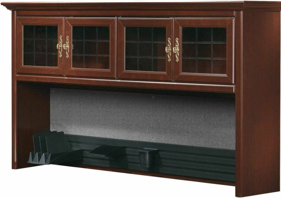 Sauder Heritage Hill Hutch Bookcase with Classic Cherry Finish - Stylish Storage Cabinet for Home or Office