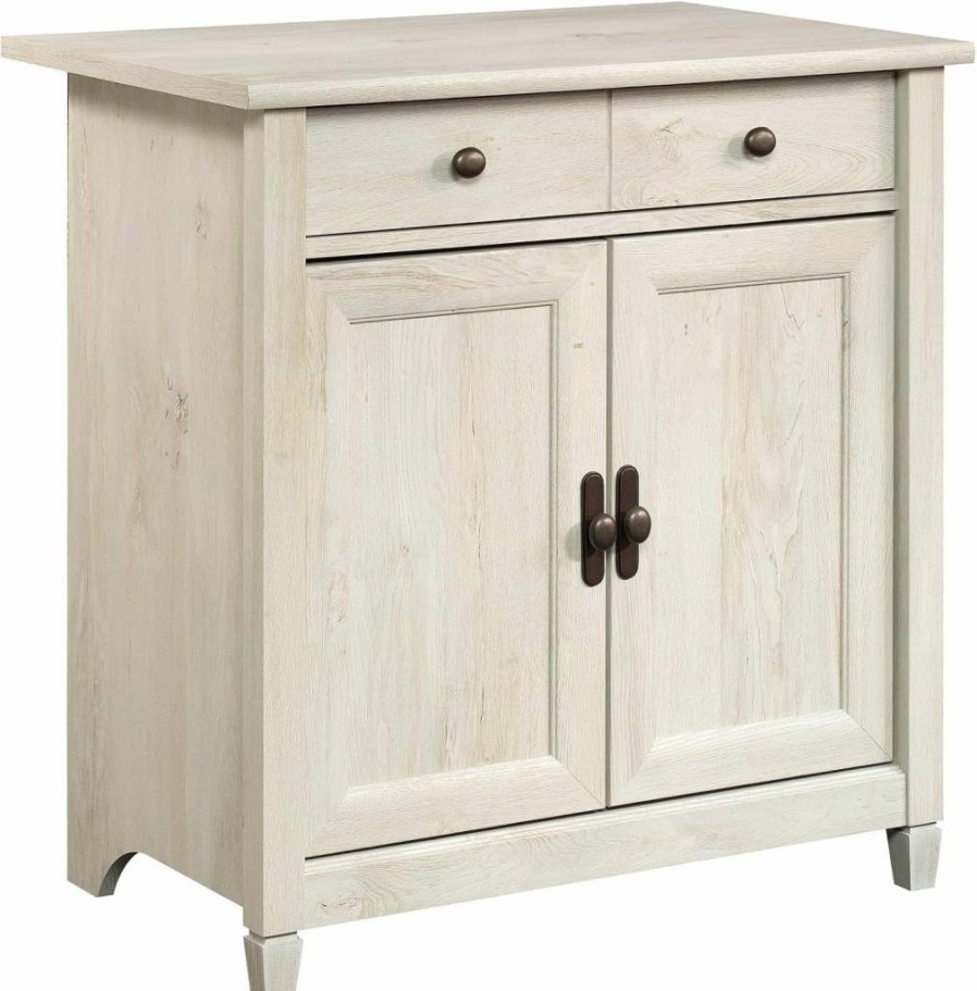 Sauder Edge Water Utility Cabinet with Storage Doors, 28.19" W x 19.45" D x 29.02" H, Chalked Chestnut Finish