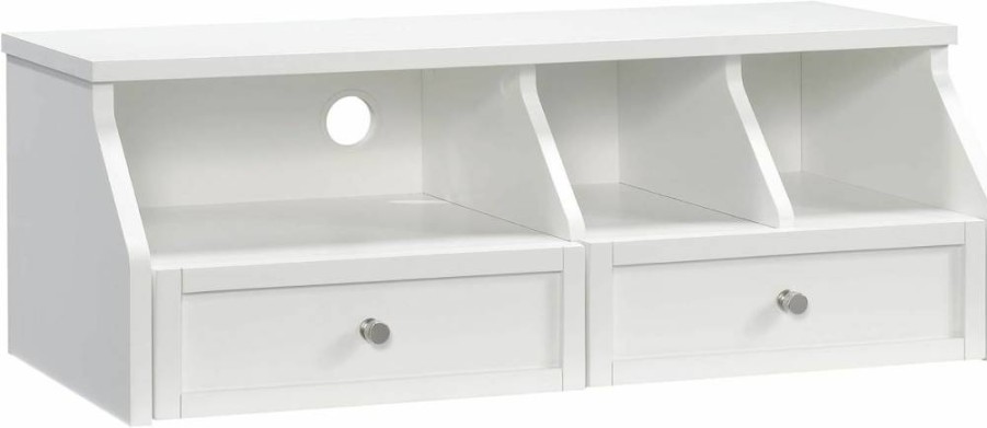 Sauder Craft Pro Series White Organizer Hutch with Storage Shelves