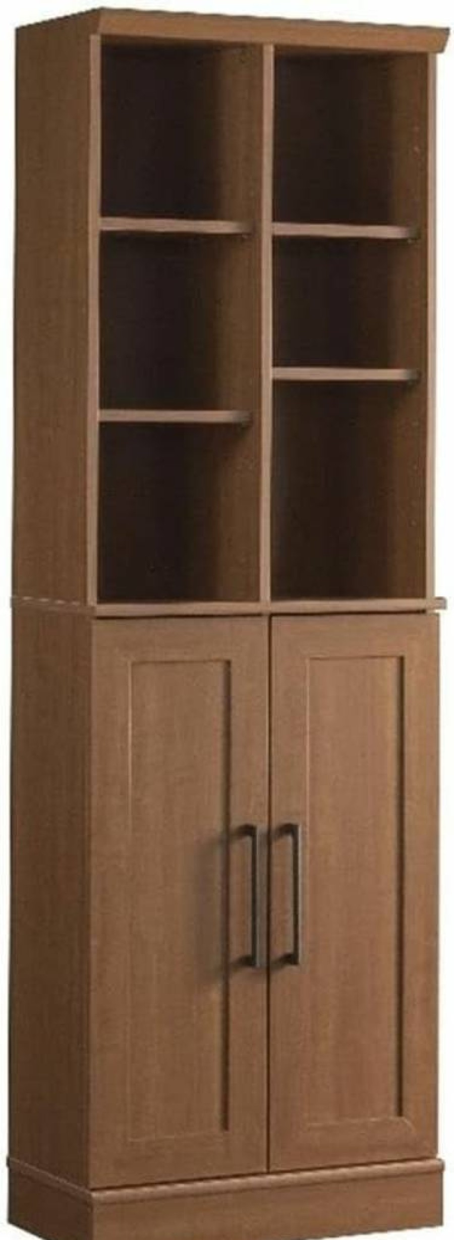Sauder Sienna Oak Storage Cabinet with Adjustable Shelves - Multi-Purpose Organizer for Kitchen, Bathroom, Laundry & Pantry