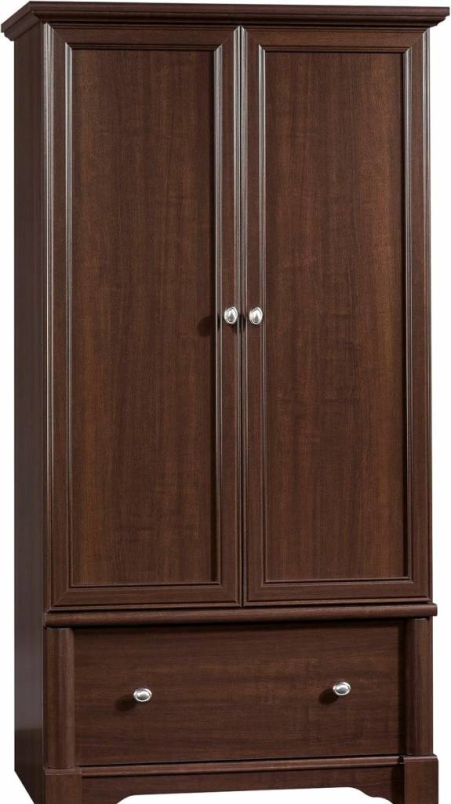 Sauder Palladia Armoire with Select Cherry Finish - Stylish Storage Cabinet for Bedroom or Closet