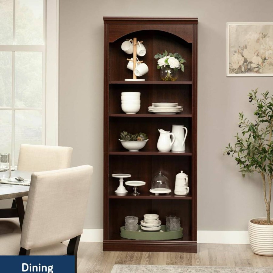 Sauder Sindoori Mango Finish Bookcase, Miscellaneous Storage Shelf for Home Office