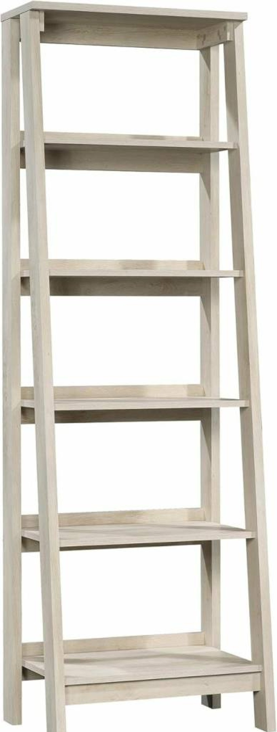 Sauder Trestle 5-Shelf Bookcase, Chalked Chestnut Finish, 23.54" Wide x 16.61" Deep x 71.14" Tall, Modern Wood Bookshelf for Home Office