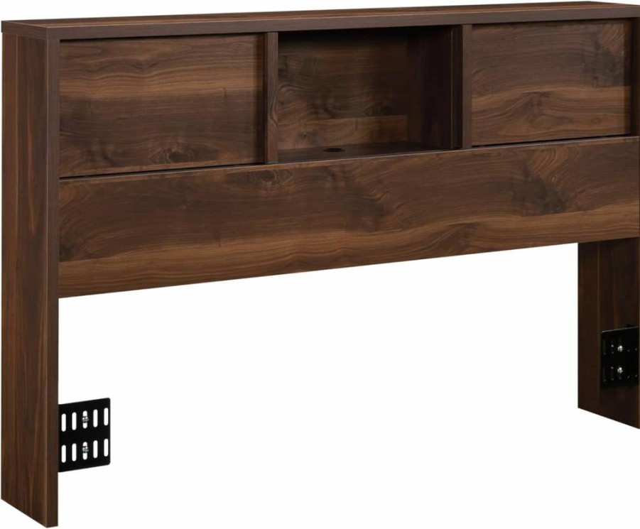 Sauder Harvey Park Full-Queen Headboard in Grand Walnut Finish - Stylish Wooden Bed Frame for Queen Beds
