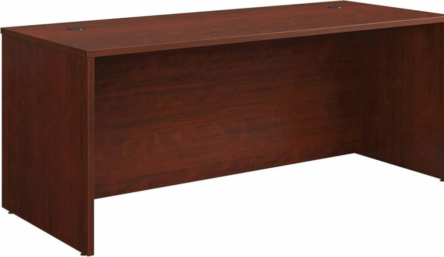 OfficeWorks by Sauder Commercial Office Desk, 71.1" Length x 29.5" Width x 29.3" Height, Classic Cherry Finish, Durable Workstation for Home or Business