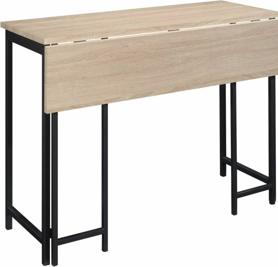 Sauder North Avenue Drop Leaf Table - Faux Concrete Finish - Compact Dining & Work Space