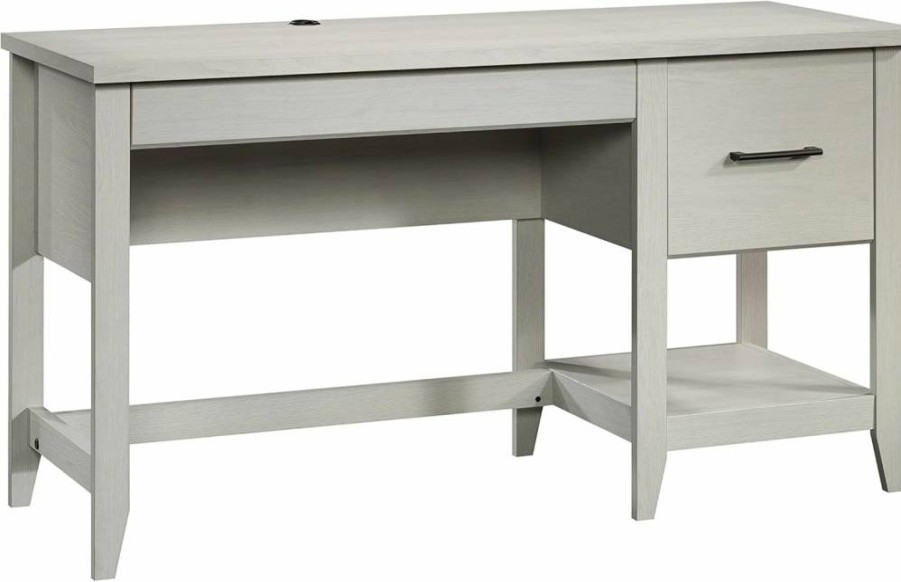 Sauder Laurel Oak Summit Station Desk - Stylish Home Office Writing Table with Durable Finish