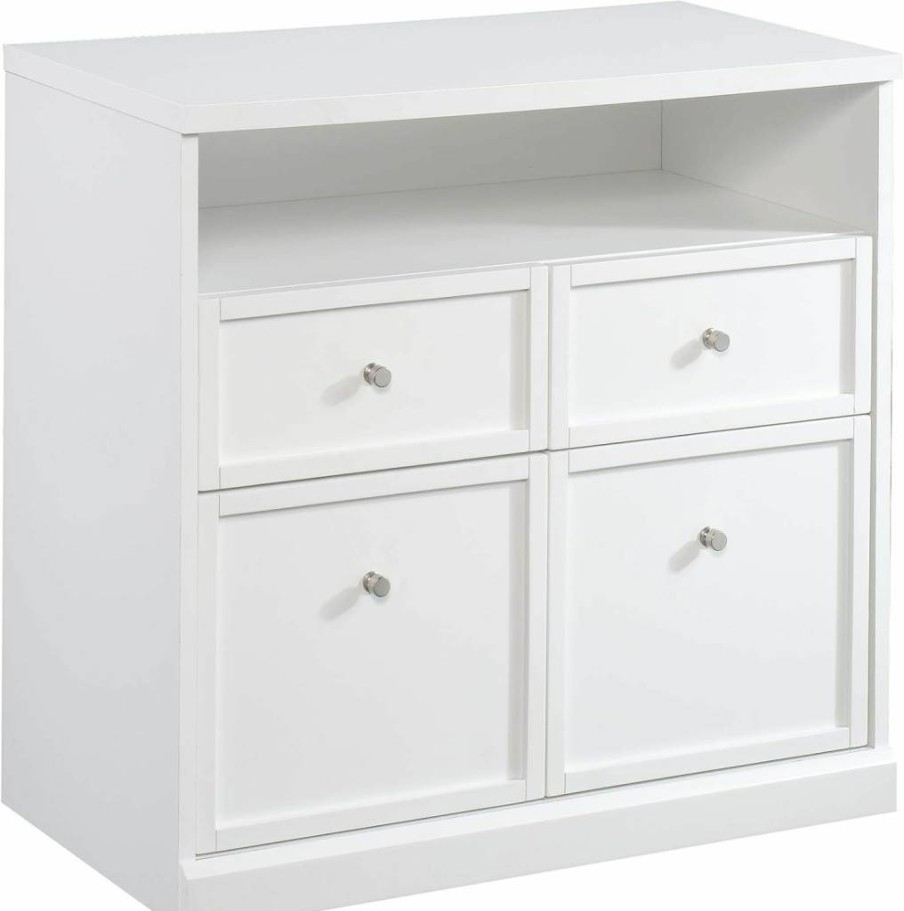 Sauder Craft Pro Series White Storage Cabinet - Pantry Organizer with Adjustable Shelves
