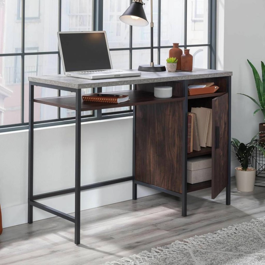 Sauder Prime Oak Finish Market Commons Writing Desk for Home Office