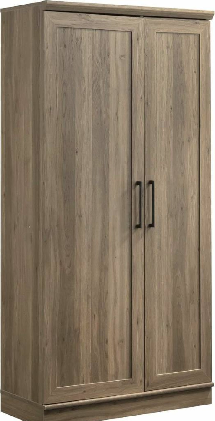 Sauder HomePlus Soft White Kitchen Pantry Cabinet with Swing Door and Adjustable Shelves for Storage